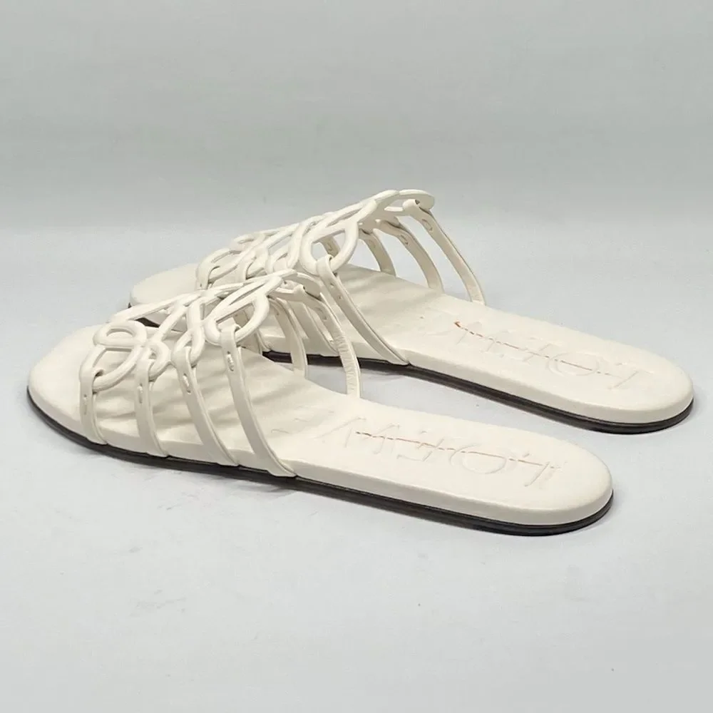 Loewe Petal Anagram slide in soft calfskin size 37